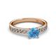 2 - Salana Classic Blue Topaz and Diamond Engagement Ring 