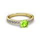 2 - Salana Classic Peridot and Diamond Engagement Ring 