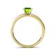 4 - Salana Classic Peridot and Diamond Engagement Ring 