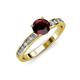 3 - Salana Classic Red Garnet and Diamond Engagement Ring 