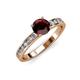 3 - Salana Classic Red Garnet and Diamond Engagement Ring 