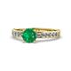 1 - Salana Classic Emerald and Diamond Engagement Ring 