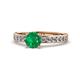 1 - Salana Classic Emerald and Diamond Engagement Ring 