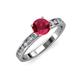 3 - Salana Classic Ruby and Diamond Engagement Ring 