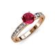 3 - Salana Classic Ruby and Diamond Engagement Ring 