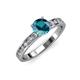 3 - Salana Classic London Blue Topaz and Diamond Engagement Ring 