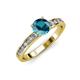 3 - Salana Classic London Blue Topaz and Diamond Engagement Ring 