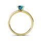 4 - Salana Classic London Blue Topaz and Diamond Engagement Ring 