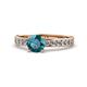 1 - Salana Classic London Blue Topaz and Diamond Engagement Ring 