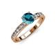 3 - Salana Classic London Blue Topaz and Diamond Engagement Ring 
