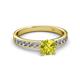 2 - Salana Classic Yellow and White Diamond Engagement Ring 