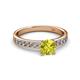 2 - Salana Classic Yellow and White Diamond Engagement Ring 