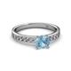2 - Salana Classic Aquamarine and Diamond Engagement Ring 