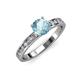3 - Salana Classic Aquamarine and Diamond Engagement Ring 