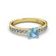 2 - Salana Classic Aquamarine and Diamond Engagement Ring 