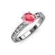 3 - Salana Classic Pink Tourmaline and Diamond Engagement Ring 