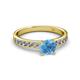 2 - Salana Classic Blue Topaz and Diamond Engagement Ring 