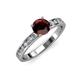 3 - Salana Classic Red Garnet and Diamond Engagement Ring 