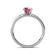 4 - Salana Classic Rhodolite Garnet and Diamond Engagement Ring 