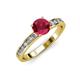 3 - Salana Classic Ruby and Diamond Engagement Ring 