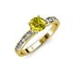 3 - Salana Classic Yellow and White Diamond Engagement Ring 