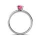 4 - Salana Classic Pink Tourmaline and Diamond Engagement Ring 