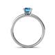 4 - Salana Classic Blue Topaz and Diamond Engagement Ring 