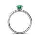 4 - Salana Classic Emerald and Diamond Engagement Ring 