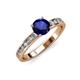 3 - Salana Classic Blue Sapphire and Diamond Engagement Ring 