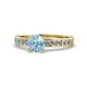 1 - Salana Classic Aquamarine and Diamond Engagement Ring 