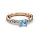 2 - Salana Classic Aquamarine and Diamond Engagement Ring 