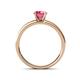 4 - Salana Classic Pink Tourmaline and Diamond Engagement Ring 