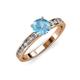 3 - Salana Classic Blue Topaz and Diamond Engagement Ring 