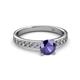 2 - Salana Classic Iolite and Diamond Engagement Ring 