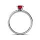 4 - Salana Classic Ruby and Diamond Engagement Ring 