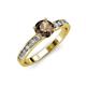 3 - Salana Classic Smoky Quartz and Diamond Engagement Ring 