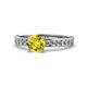 1 - Salana Classic Yellow and White Diamond Engagement Ring 