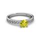 2 - Salana Classic Yellow and White Diamond Engagement Ring 