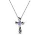 2 - Edena Petite Tanzanite Cross Pendant 