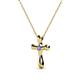 2 - Edena Petite Tanzanite Cross Pendant 