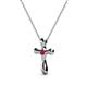 2 - Edena Petite Ruby Cross Pendant 
