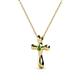 2 - Edena Petite Green Garnet Cross Pendant 