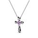 2 - Edena Petite Amethyst Cross Pendant 
