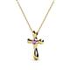 2 - Edena Petite Amethyst Cross Pendant 