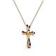 2 - Edena Petite Citrine Cross Pendant 