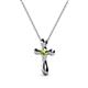2 - Edena Petite Peridot Cross Pendant 