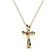 2 - Edena Petite Rhodolite Garnet Cross Pendant 