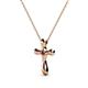 2 - Edena Petite Rhodolite Garnet Cross Pendant 