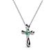 2 - Edena Petite Emerald Cross Pendant 
