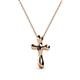 2 - Edena Petite Black Diamond Cross Pendant 